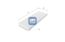 Filtr, vzduch v interiéru UFI 53.042.00