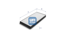 Filtr, vzduch v interiéru UFI 53.059.00