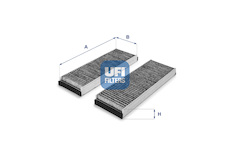 Filtr, vzduch v interiéru UFI 54.153.00