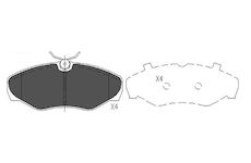 Sada brzdových destiček, kotoučová brzda KAVO PARTS KBP-6566