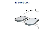 Filtr, vzduch v interiéru FILTRON K 1069-2x