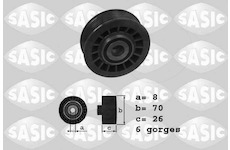 Vratna/vodici kladka, klinovy zebrovy remen SASIC 1626143