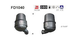 Filtr pevnych castic, vyfukovy system AS FD1040