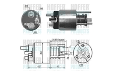 Elektromagnetický spínač, startér HOFFER 6646050