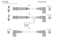 Sada kabelů pro zapalování TESLA T176C