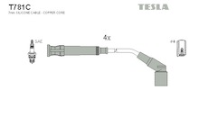 Sada kabelů pro zapalování TESLA T781C