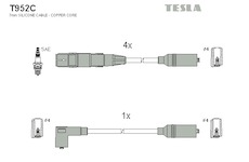 Sada kabelů pro zapalování TESLA T952C