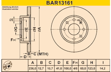 Brzdový kotouč BARUM BAR13161